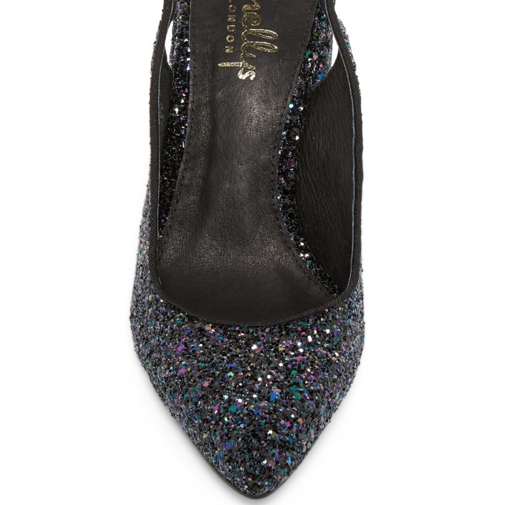 SHELLYS LONDON New Pumps Slingback Sandal Leather Lined Glitter Women's Shoes - Picture 4 of 14